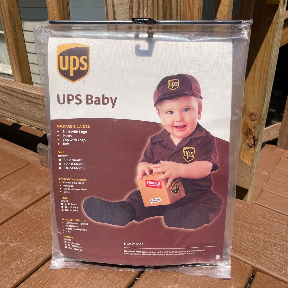 UPS Baby Costume Infant Size 18-24 months Up to 29lbs Dress-up Halloween Toddler